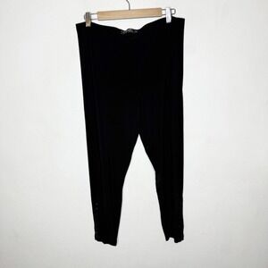 Sympli‎ Black Stretch Cropped Button Ankle Pull On Pants Women's 14 Stretch